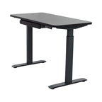 Bureau électrique assis-debout blanc / graphite / noyer / noir, une personne, 122 cm L