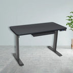 Bureau électrique assis-debout blanc / graphite / noyer / noir, une personne, 122 cm L