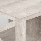 Table basse de ferme gris délavé avec 2 tiroirs