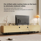 Meuble TV console Noyer naturel, 2 tailles, style Mid-Century