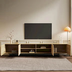 Meuble TV console Noyer naturel, 2 tailles, style Mid-Century