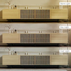 Meuble TV console Noyer naturel, 2 tailles, style Mid-Century