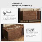 Meuble TV console Noyer naturel, 2 tailles, style Mid-Century