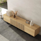 Meuble TV console Noyer naturel, 2 tailles, style Mid-Century