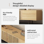Meuble TV console Noyer naturel, 2 tailles, style Mid-Century