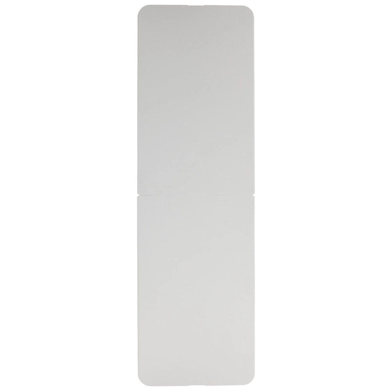 Table pliante en plastique blanc granit, deux pans, 10 places, 2,4 m