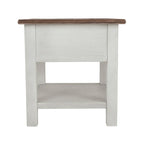 Bout de canapé décontracté Bolanburg blanc/marron antique